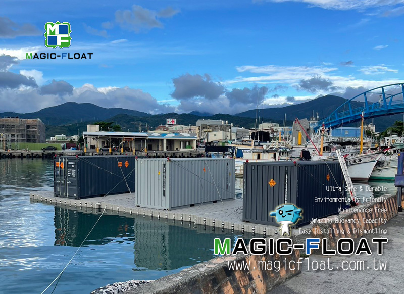 FP-064 屏東枋寮20呎貨櫃浮台 – 絃和企業有限公司 | 水上浮筒碼頭工程,多功能工程浮筒,遊艇碼頭,浮動碼頭